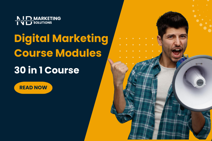Digital marketing course modules covered