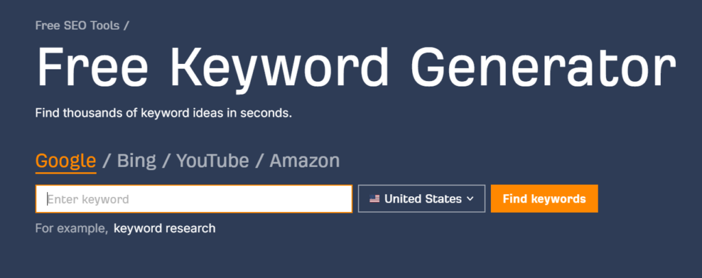 Ahrefs for keyword research for SEO