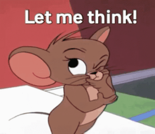 a mouse is thinking
