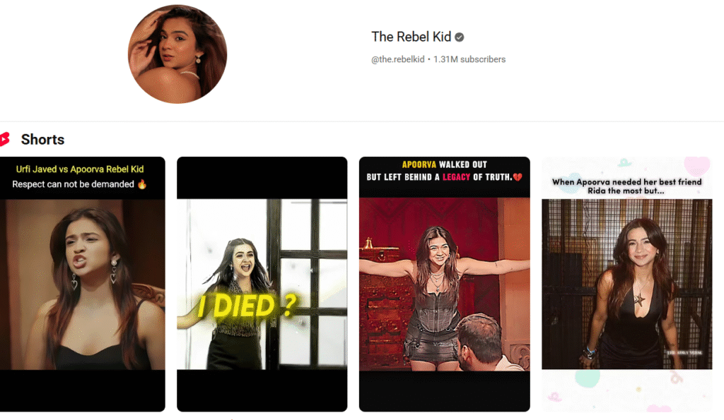 YouTube displays the rebel kid