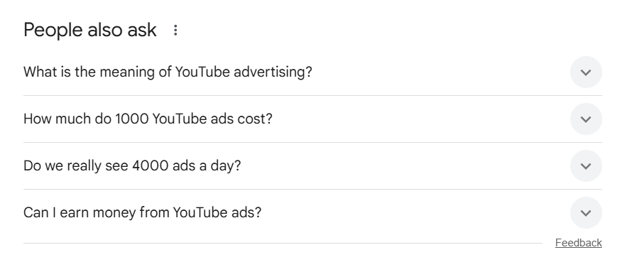 example of people also ask in Google