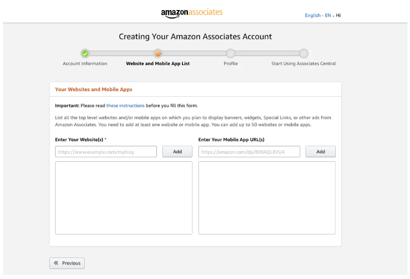 website or mobile app details