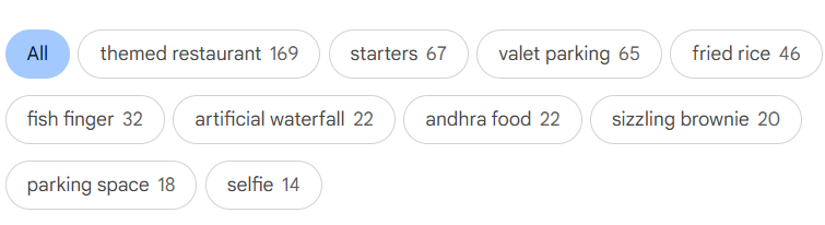 place topics in Google customer reviews